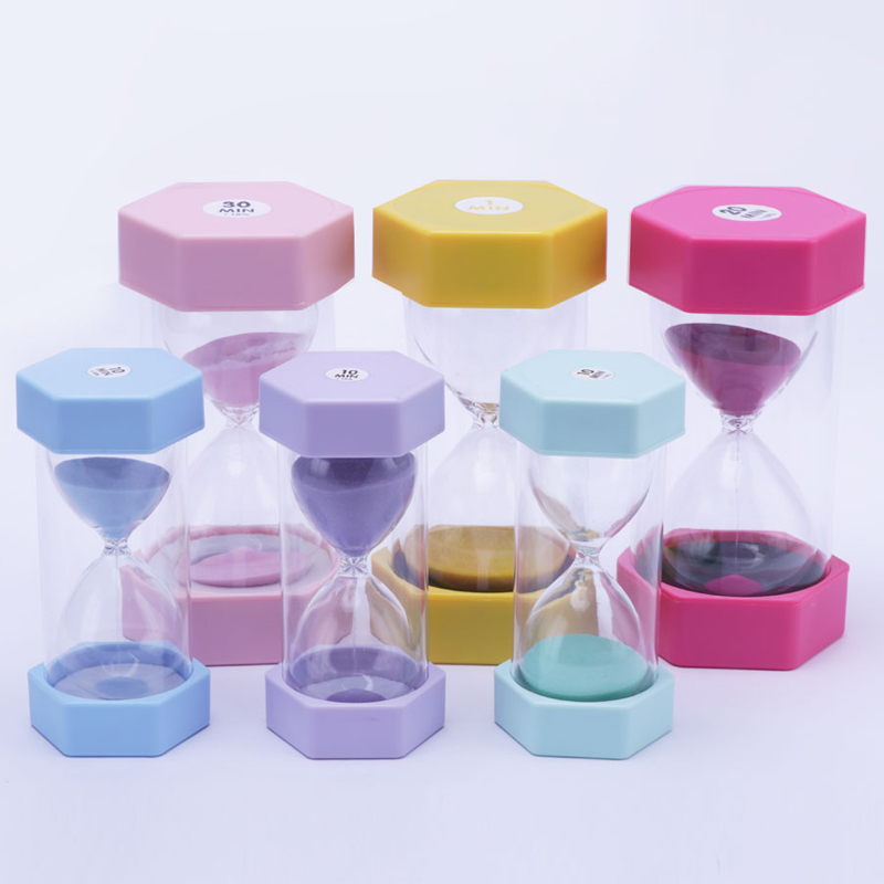 Lớp 30 phút đồng hồ cát đồng hồ cát màu tím Hexagon đồng hồ cát đồng hồ cát để trang trínhà và giáo dục